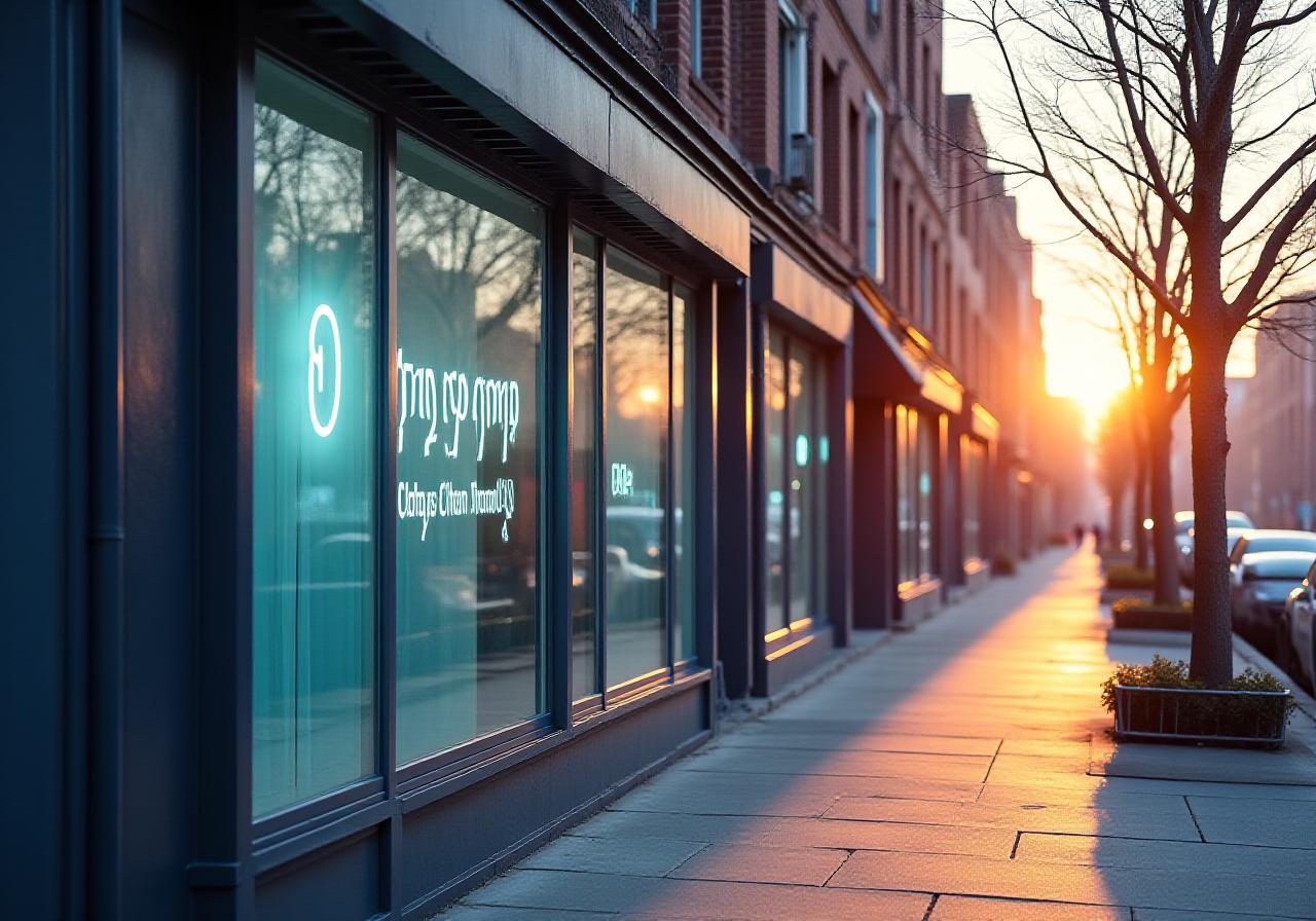 Nova Dry Clean founders in front of a modern storefront in New York City